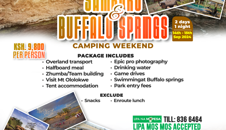 SAMBURU & BUFFALO SPRINGS CAMPING WEEKEND (September)